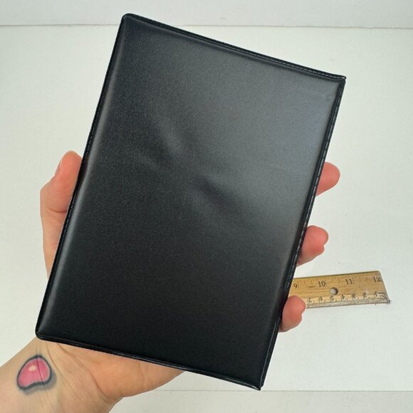 Vtg 4x6 My First Holy Communion Black Puffy Soft Photo Album w Gold Accent READ - Picture 6 of 12